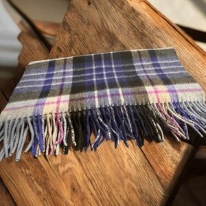 Talbots Plaid cashmere Scarf - Blue, purple, Gray